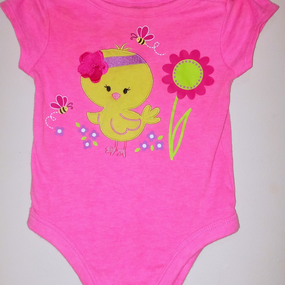 Garanimals Bright Pink Chick Graphic One-Piece